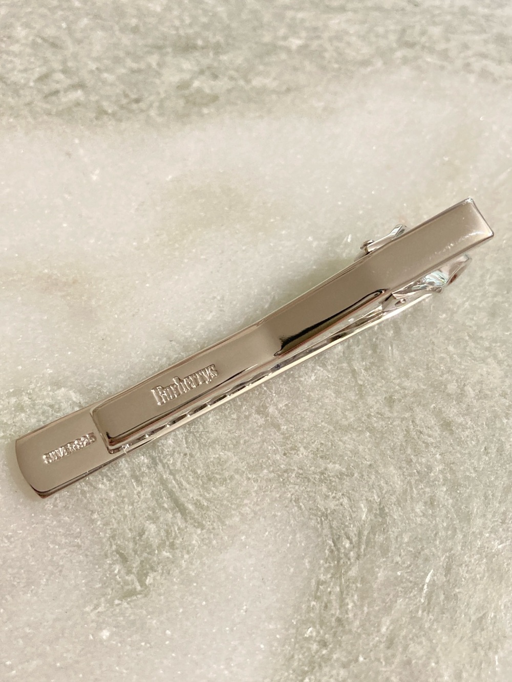 Burberry 925 Silver Tie Clip Vintage - Picture 5 of 7